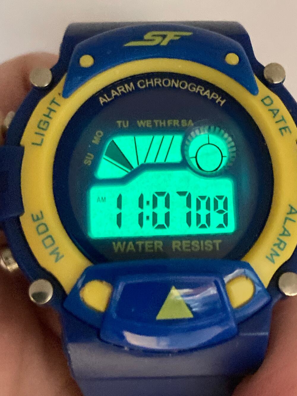 Rare Sonata SF Chennai Super King Digital Multifunction Watch 44mm Fresh Battery